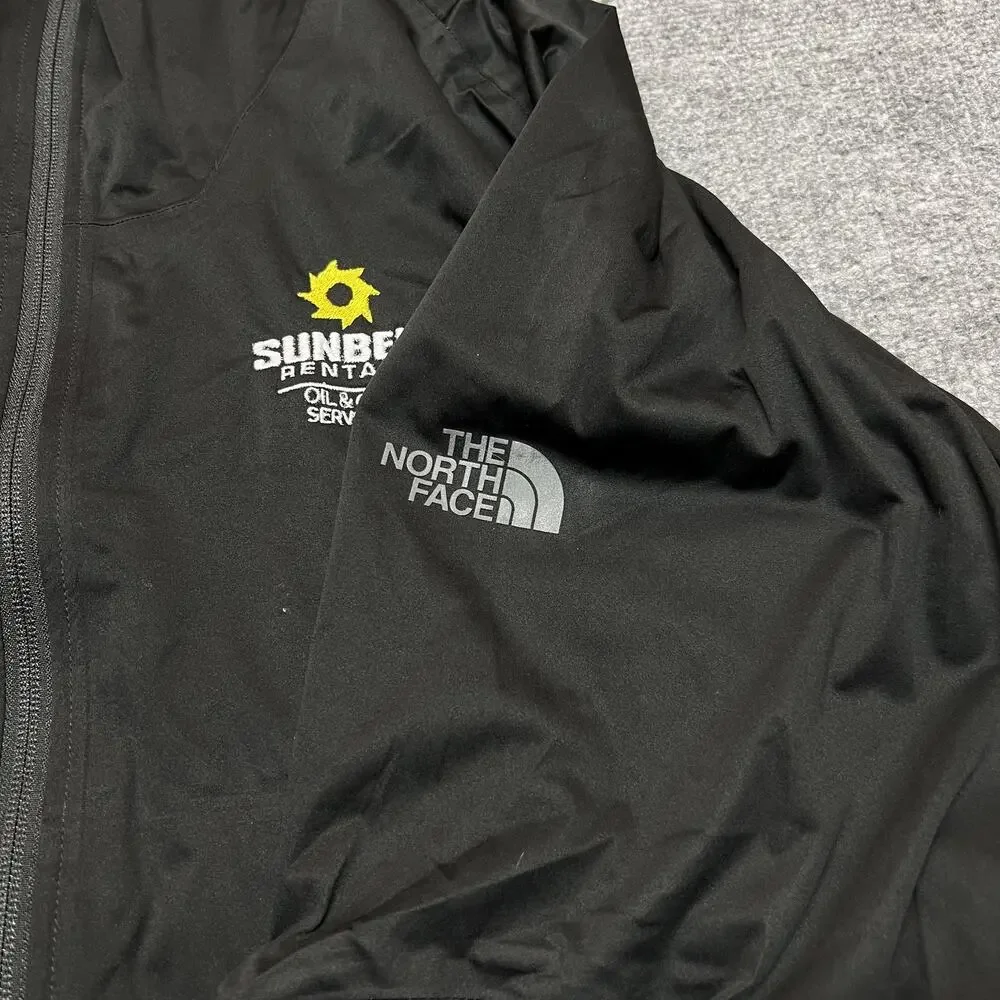 The North Face Jacket Mens XL Black Hooded Rain DryVent Waterproof Sunbelt Logo